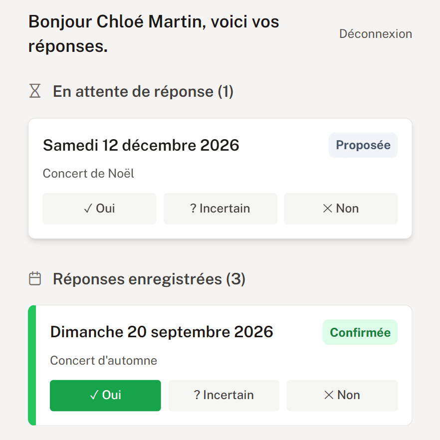 Réponses d'un musicien