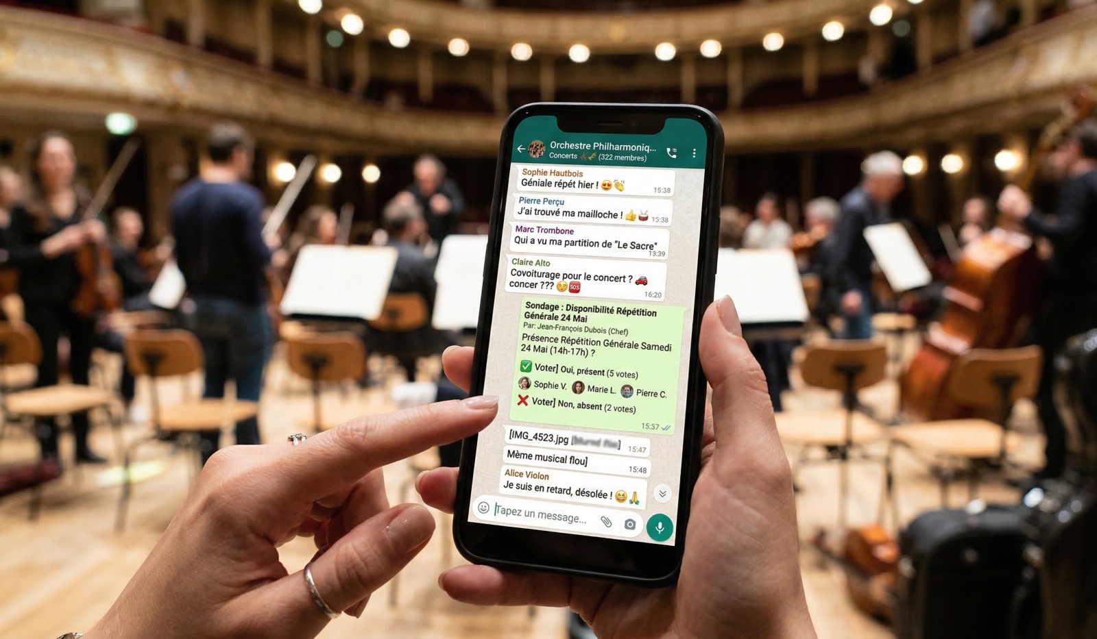 Sondage whatsapp orchestre