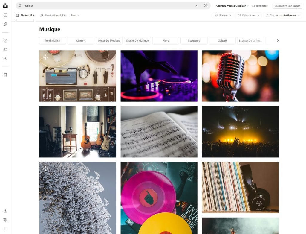 Unsplash musique