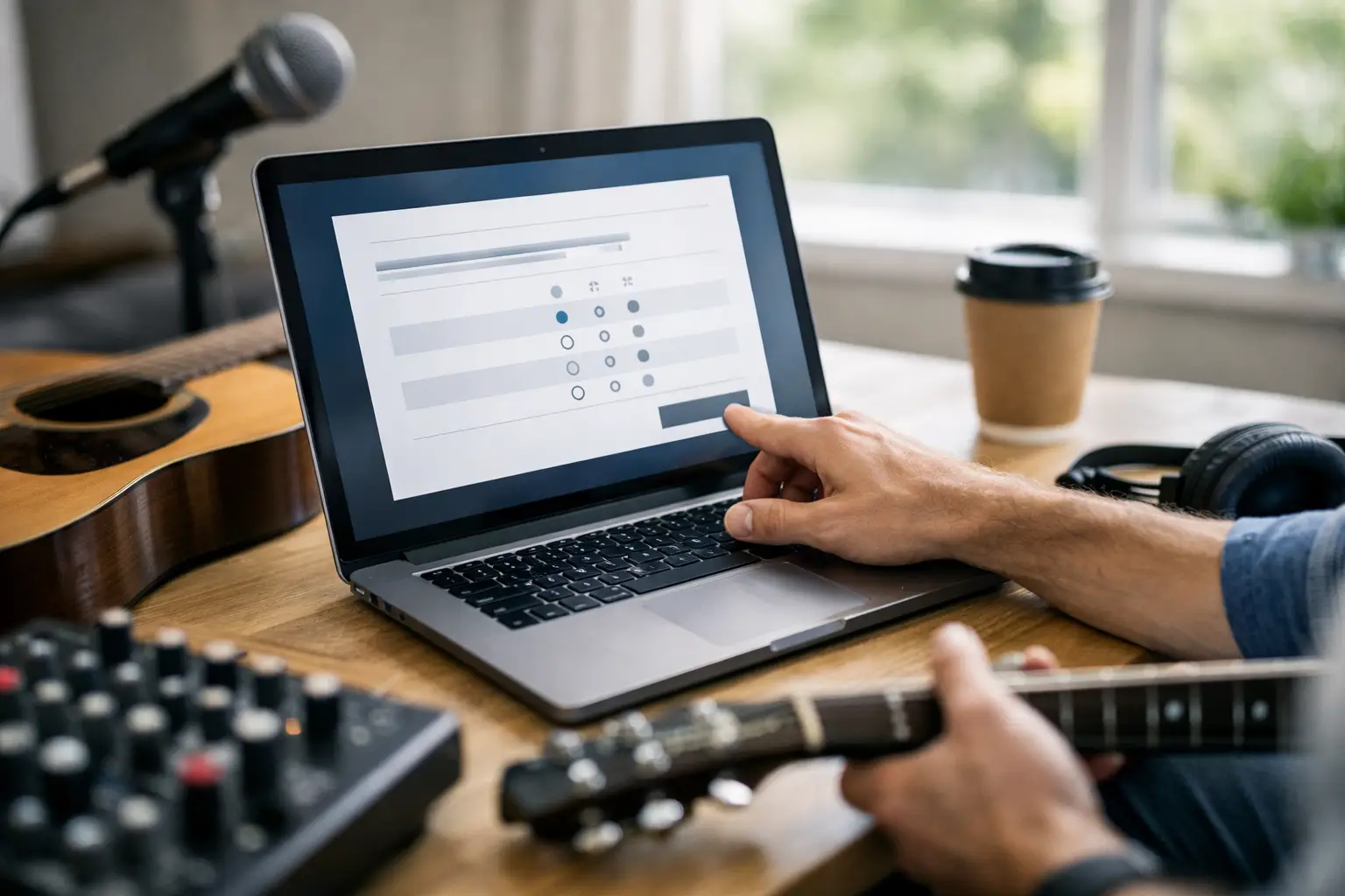 Sondage sans compte pour musiciens, sans friction